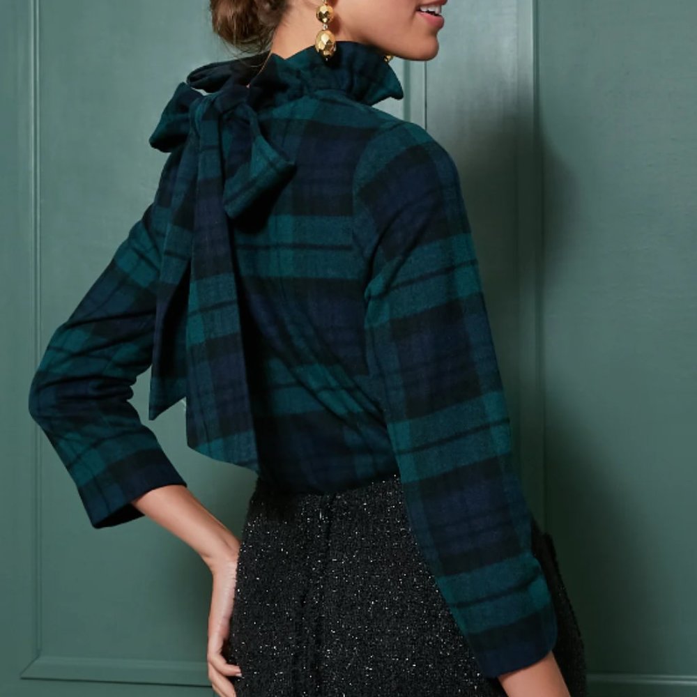TUCKERNUCK  Blackwatch Plaid Faye Blouse